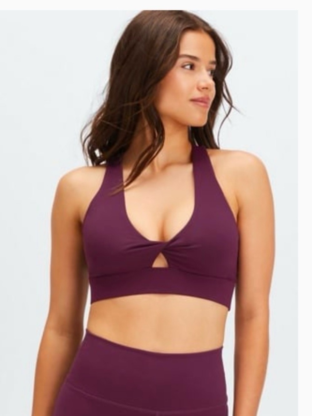 Fabletics Oasis Twist Sports Bra Black Crisscross Strap. Size Small